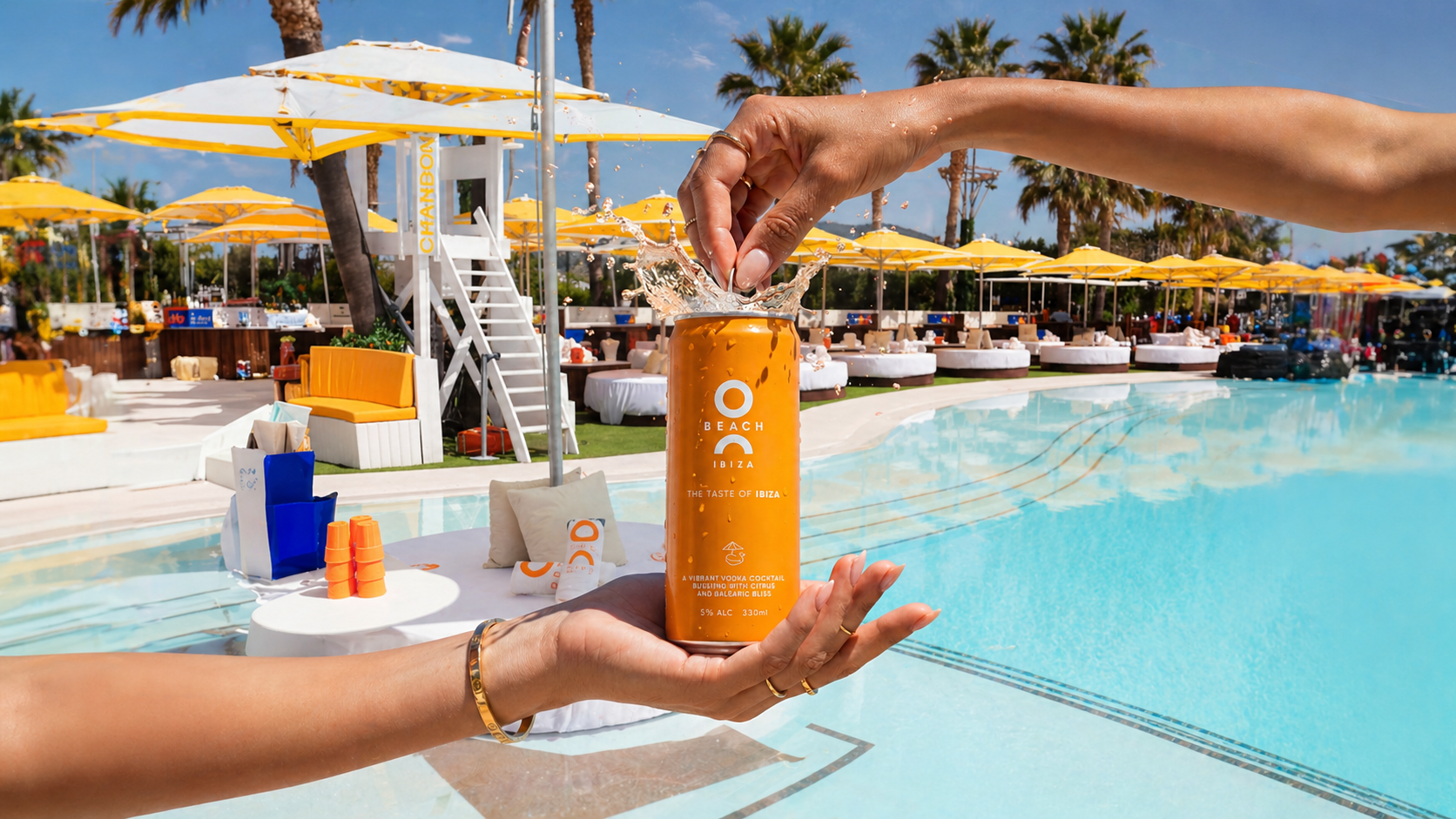 O Beach Ibiza cocktail can